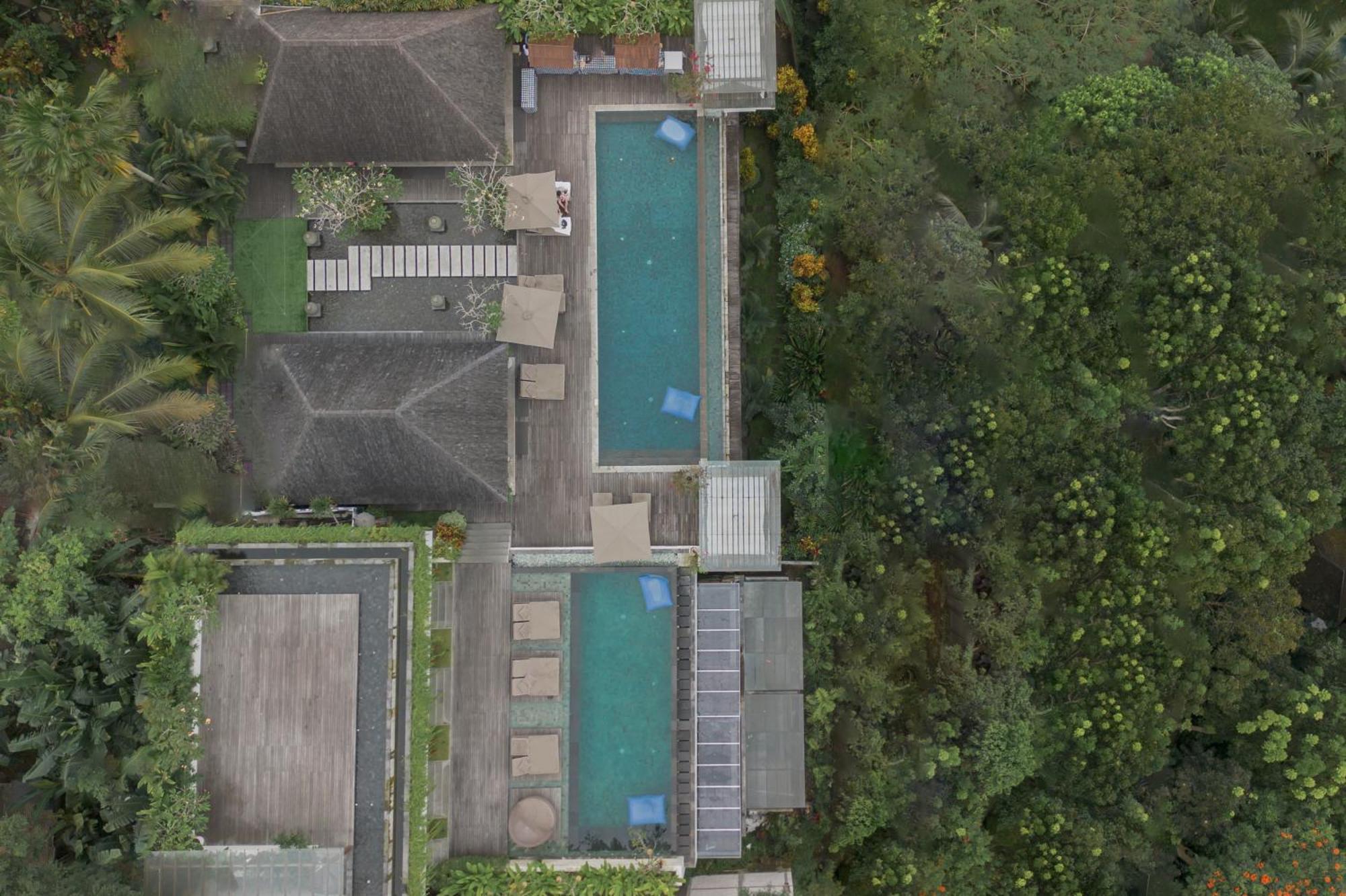 Goya Boutique Resort Ubud Exterior foto Aerial view of the house