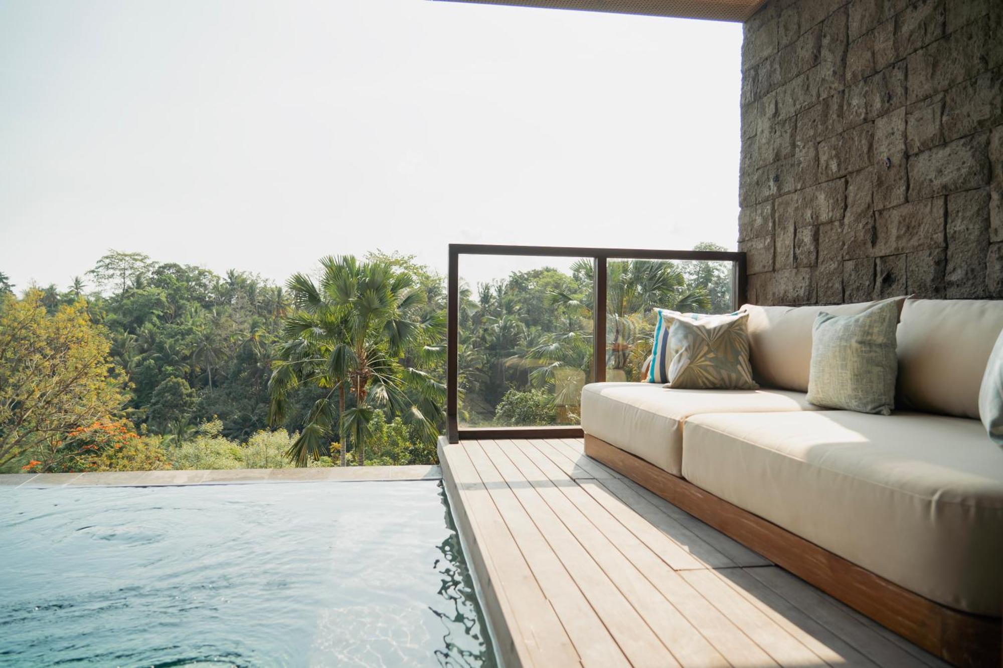 Goya Boutique Resort Ubud Exterior foto The view from the pool at the hotel